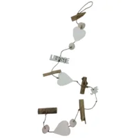 Decoratie slinger - Voor de liefste juf- Met 3 harten - 1m