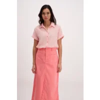 Signe Nature Bloes: Gestreept, Ecru / coraal ( Signe.1307 )