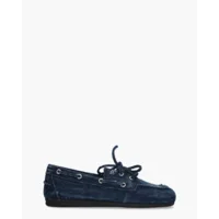 Posa Boat Loafer Denim Dames Veterschoenen