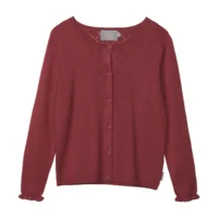 Creamie Meisjes Cardigan Pointelle Rosewood