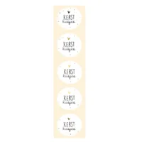 Stickers - Kerst kusjes - Rond - 4cm - 100st. - DBLS012