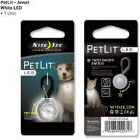Nite Ize Petlit Dog Led Collar Light Jewel Crystal klein Led Lampje voor aan de halsband van de Ho PCL02-03-02JE