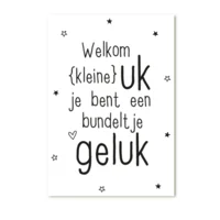 Cadeaukaartje Welkom kleine uk