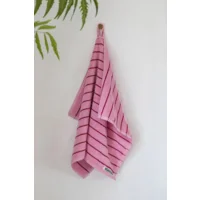 Bongusta Handdoek Roze & Rode Streep 50x 80 cm Naram