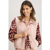 Signe Nature Gilet: Mouwloos, Vieux roze, Ribfluweel ( Signe.1345 )