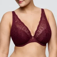Prima Donna Salerno voorgevormde plunge bh in bordeaux