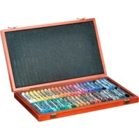 Koh i Noor luxe houten koffer met 48 stuks zachte, ronde pastels ( Toison d'Or Nr.8596)