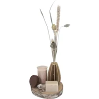 Luxe Cadeauset met Droogbloemen, Kaarsenzand en Ambachtelijke Zeep - Beige