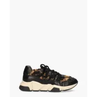 Dwrs Los Angeles Teddy Zwart/Bruin Damessneakers