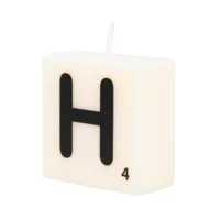 Cijfer- / letterkaarsje - Scrabble - H