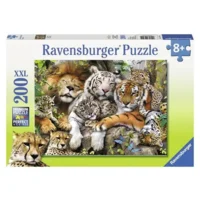 Puzzel - Een tukje doen, grote katten - 200st. XXL