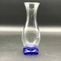 Bormioli Rocco	IBISCO vaasje 17,5 cm hoogte glas met blauwe voet