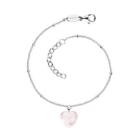 Engelsrufer Armband ERB-HEART-RQ met hartje in  roze kwarts