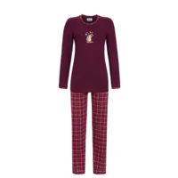 Ringella dames pyjama: Bordeau carree broek, Egel motief ( RIN.251 )