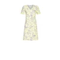 Ringella Dames nachthemd: Korte mouw, Geel geprint, Tencel ( RIN.509 )
