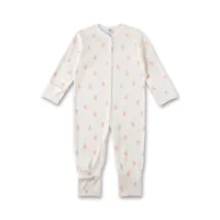 Sanetta meisjes pyjama: Kruippak, Vlindermotief, ingewerkte krabwantjes / voetjes ( SAN.99 )