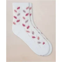 Bleuforêt dames sokken: wit / roze fantasie ( BLEU.135 )