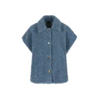 Punto One mouwloze gilet: Jolie, Blauw, teddy stof ( ONE.94 )