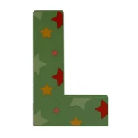 Decoratieletter - L - Hout - 7cm - Groen
