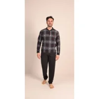 Gary Heren Pyjama: Punto milano ( lekker warm ) Antraciet ( gary.125 )