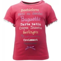 Beebielove Meisjes Babykleding Rode Thirt Baguette