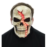 Masker bloedende schedel met verlichting - Halloween comfortabel schedel masker