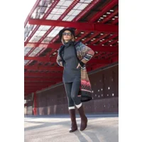 Janira Panty Dames: Zwart, Gebreid ( katoen ) ( JAN.332 )