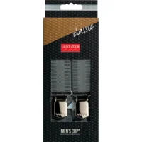 Bretel Men's Clip Classic 125cm 30mm grijs visgraatpatroon