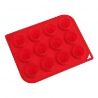 Knoop ijs of chocolade vorm rood