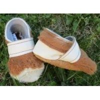 Hangemaakte slofjes met anti-slip zool - 100% Leder Koe 18