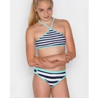 Boobs and Bloomers outlet meisjesbikini in blauw en wit