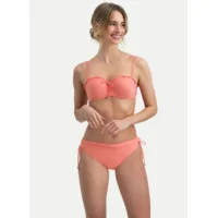 Cyell Warm Wishes strapless bikini in koraalroze