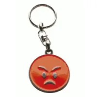 Emoji metalen sleutelhanger - angry
