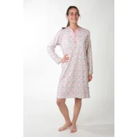 Perlina Dames nachthemd: Jade B 100cm, Roze, Brushed ( LINA.140 )