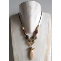 Fantasiejuweel ketting Bruin/brons/naturel