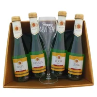 Schuimwijn : Beste Wensen voor 2026 (4 flesjes) met Glas