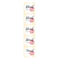Stickers - Donut worry - Rond - 4cm - 100st. - DBLS024