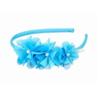 Diadeem blauw met bloemen