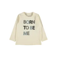 Name-it Jongens Tshirt Neller "Born To Be Me" Whitecap Gray