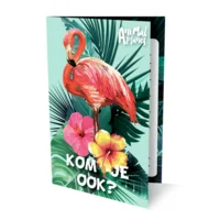 Uitnodigingskaarten - Flamingo - 6st.