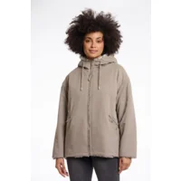 Rino & Pelle Winter jas: Ines, Omkeerbaar, Light pebble and leopard ( RINO.92 )