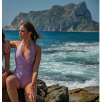 Ocean Couture Bondpiece badpak in lila