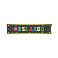 Banner - Geslaagd - 180x40cm