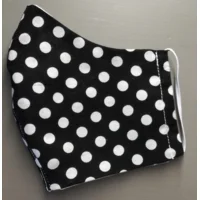 Exclusief handgemaakt mondmasker / mondkapje Zwart/Wit Man