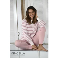 Ringella Dames pyjama: Peach, gestreept ( RIN.590 )