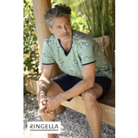 Ringella Heren pyjama: Groen, Fietsen ( RIN.621 )