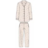 Ringella dames pyjama: Peach, doorknoopmodel, 100% katoen ( RIN.629 )