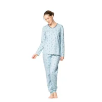 Egatex Pyjama Dames: Interlock, blauw ( EGA.443 )
