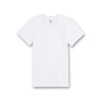 Sanetta meisjes onderhemd: Wit, korte mouw ( SAN.10 )