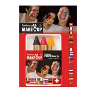 Schmink stiften zwart-geel-rood | voor supporters België of Duitsland